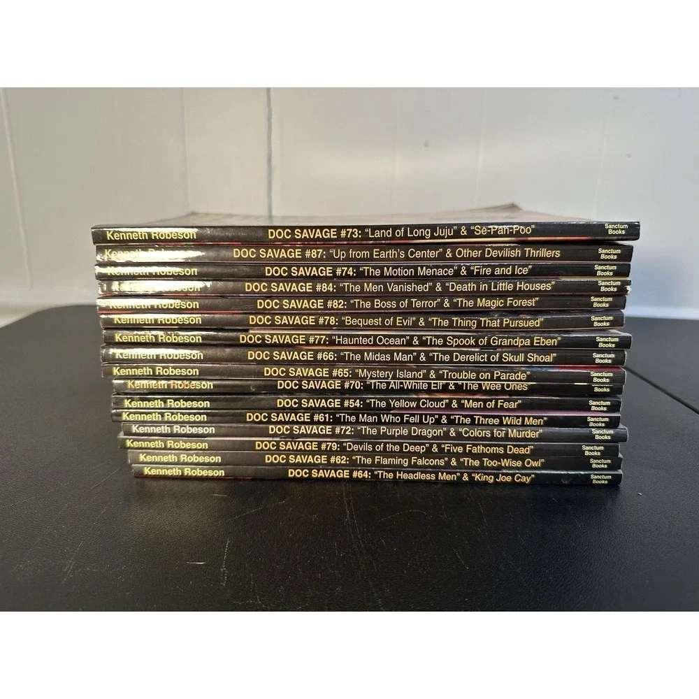 Doc Savage Paperback Book Lot (16) Kenneth Robeson VTG Bantam Pulp Sci-Fi Action